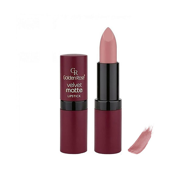 رژ لب جامد گلدن رز مدل 03 Velvet Matte