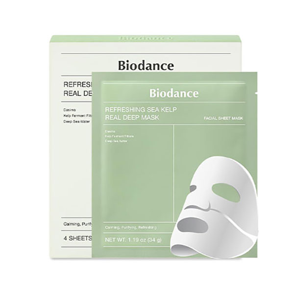 ماسک جلبک دریایی بایودنس  شاداب کننده پوست BIODANCE Refreshing Sea kelp Real Deep Mask