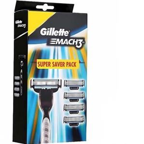 خودتراش ژیلت مدل MACH3 SUPER SAVER به همراه 4 سری یدک