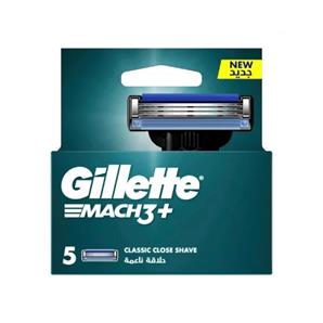 تیغ یدک Mach3+ مچ تری پلاس ژیلت بسته 5 عددی