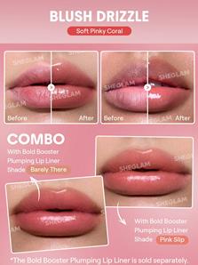 لیپ پلامپر حجم دهنده شیگلم مدل Bold Booster Lip Plumper رنگ Blush Drizzle