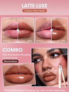 لیپ پلامپر حجم دهنده شیگلم مدل Bold Booster Lip Plumper رنگ Latte Luxe