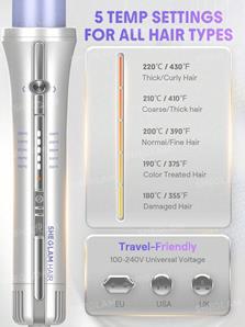 فر کننده و حالت دهنده مو شیگلم هیر مدل One Touch Airflow Styler Pro سایز 25 میلی متر