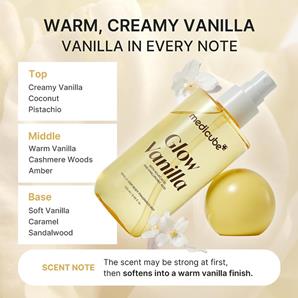 میست خوشبوکننده مو و بدن مدی کیوب مدل Glow Vanilla