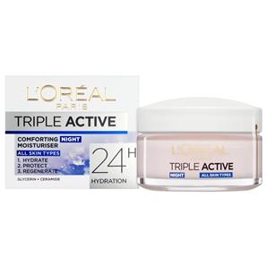 کرم آبرسان شب لورال LOreal مدل تریپل اکتیو حجم ۵۰ میل